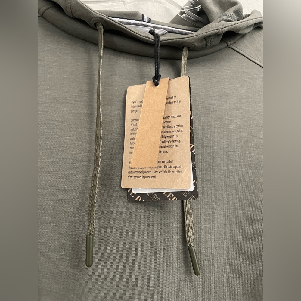 Swannies Golf Coastal Hoodie Mens Large Pullover Olive - Picture 11 of 11